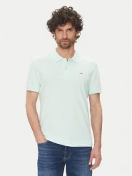 Tommy Jeans Polo DM0DM20226 Zielony Slim Fit. Zielone koszulki polo męskie Tommy Jeans, m, bez wzorów, z bawełny, bez kołnierzyka, bez ramiączek. Za 189.99 zł.