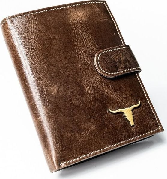Buffalo Wild Portfel męski w stylu cargo, skórzany portfel Buffalo Wild. Portfele męskie BUFFALO WILD, bez wzorów. Za 110.88 zł.