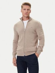 Gant Kardigan 8030164 Beżowy Regular Fit. Brązowe kardigany męskie Gant, m, bez wzorów, z bawełny, bez ramiączek. Za 579.99 zł.