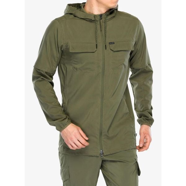 Bluza rozpinana męska Columbia Skien Valley Hooded LS Shirt. Zielone bluzy rozpinane męskie Columbia, l, bez wzorów, bez ramiączek, bez kaptura. Za 293.99 zł.