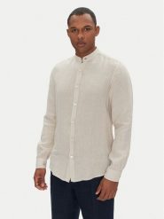 BOSS Koszula 50537369 Beżowy Regular Fit. Brązowe koszule męskie Boss, m, bez wzorów, ze lnu, bez kołnierzyka, bez ramiączek. Za 259.99 zł.