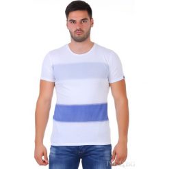 Męski t-shirt LEONARDO WHITE. Białe t-shirty męskie Męski t-shirt LEONARDO WHITE, m, bez wzorów, bez kołnierzyka, bez ramiączek. W wyprzedaży za 39.00 zł.