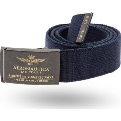 PASEK Aeronautica Militare. Niebieskie paski męskie Aeronautica Militare, bez wzorów, z tkaniny. Za 299.00 zł.