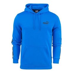 Bluza Z Kapturem Męska Taśma ESS+. Niebieskie bluzy z kapturem męskie Puma, m, bez wzorów, z kapturem. Za 276.99 zł.