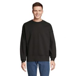 Bluza Z Okrągłym Dekoltem Dla Dorosłych Unisex Authentic. Czarne bluzy nierozpinane męskie SOL'S, m, bez wzorów, bez ramiączek, bez kaptura. Za 213.99 zł.