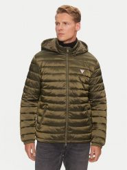 Guess Kurtka puchowa M4YL99 WG922 Zielony Regular Fit. Zielone kurtki męskie Guess, m, z aplikacjami, z puchu, bez ramiączek, bez kaptura. Za 779.99 zł.