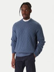 BOSS Sweter Kableto 50548689 Granatowy Regular Fit. Niebieskie kardigany męskie Boss, bez wzorów, z wełny, bez kołnierzyka, bez ramiączek. Za 669.99 zł.