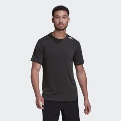 Koszulka treningowa męska adidas. Czarne t-shirty sportowe męskie ADIDAS, m, bez wzorów, sportowe, bez ramiączek. Za 159.99 zł.