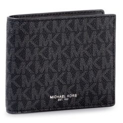 Portfel Michael Kors. Czarne portfele męskie Michael Kors, bez wzorów. Za 399.99 zł.