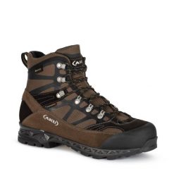Buty trekkingowe męskie Aku Trekker Pro GORE-TEX. Brązowe buty trekkingowe męskie Aku, bez wzorów, z gore-texu, sportowe, bez obcasa, bez zapięcia. Za 449.00 zł.
