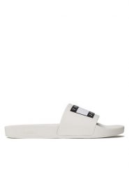 Tommy Jeans Klapki Pool Ess EM0EM01191 Biały. Białe klapki i japonki męskie Tommy Jeans, bez wzorów, z jeansu. Za 189.99 zł.