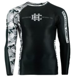 Koszulka sportowa męska Rashguard do MMA EXTREME HOBBY COMBAT GAME. Czarne bielizna termoaktywna męska EXTREME HOBBY, l, bez wzorów, z bawełny, bez ramiączek, do biegania. Za 209.00 zł.