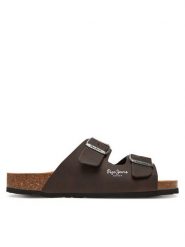 Pepe Jeans Klapki PMS90108 Brązowy. Brązowe klapki i japonki męskie Pepe Jeans, bez wzorów, z jeansu. Za 189.99 zł.