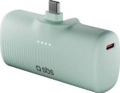 SBS EcoPower 5000 mAh 10W z wbudowanym portem USB-C zielony. Zielone powerbanki . Za 87.90 zł.