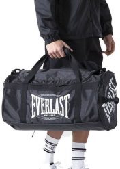 Torba sportowa EVERLAST treningowa czarna 60L. Czarne torby sportowe męskie EVERLAST, bez wzorów. Za 135.45 zł.