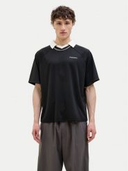 Jack & Jones Polo Lido 12276758 Czarny Loose Fit. Czarne koszulki polo męskie Jack & Jones, m, bez wzorów, z syntetyku, bez kołnierzyka, bez ramiączek. Za 79.99 zł.