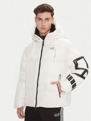 EA7 Emporio Armani Kurtka zimowa 6DPB19 PNGAZ 1100 Biały Regular Fit. Białe kurtki męskie EA7 Emporio Armani, na zimę, l, bez wzorów, z syntetyku, bez ramiączek, bez kaptura. Za 1,089.00 zł.