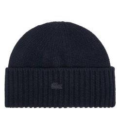 Czapka Lacoste. Niebieskie czapki męskie Lacoste, na zimę, bez wzorów. Za 259.99 zł.