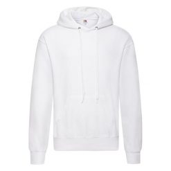 Męska Klasyczna Zwykła Bluza Z Kapturem. Białe bluzy nierozpinane męskie Fruit of the Loom, m, bez wzorów, z kapturem. Za 80.99 zł.