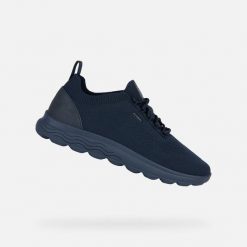 Sneakersy Geox Spherica. Niebieskie buty sportowe na co dzień męskie Geox, m, bez wzorów, eleganckie, bez ramiączek, bez kaptura. W wyprzedaży za 473.15 zł.