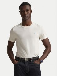 Polo Ralph Lauren T-Shirt 710671438524 Écru Slim Fit. Koszulki polo męskie Polo Ralph Lauren, m, bez wzorów, z bawełny, bez kołnierzyka, bez ramiączek. Za 379.99 zł.