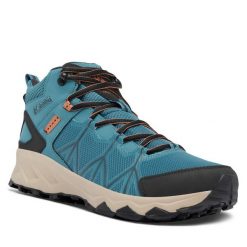Trekkingi Columbia. Zielone buty trekkingowe męskie Columbia, bez wzorów, sportowe, bez obcasa, bez zapięcia. Za 469.99 zł.