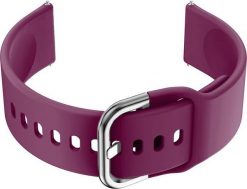 Pasek gumowy do smartwatch 18mm - fiolet/srebrny. Szare zegarki smartwatch NoName. Za 13.94 zł.