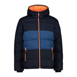 Kurtka puchowa męska CMP 32Z2957. Niebieskie kurtki narciarskie i snowboardowe męskie CMP, na zimę, m, bez wzorów, z puchu, bez kaptura, narciarskie. Za 349.99 zł.