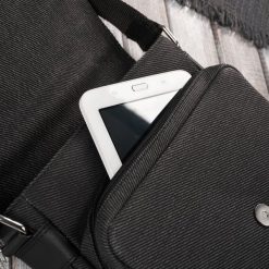 Paolo Peruzzi Portfel męski AY-06-BL i torba męska skórzana na ramię AY-01-BL zestaw ZUP-138. Portfele męskie Paolo Peruzzi, bez wzorów. Za 281.49 zł.