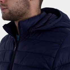Kurtka puchowa Softee Milano. Niebieskie kurtki męskie Softee, m, bez wzorów, z puchu, bez ramiączek, bez kaptura. Za 244.99 zł.