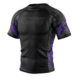 Koszulka Męska Rashguard MMA na Siłownię EXTREME HOBBY BLACK PANTHER. Czarne bielizna termoaktywna męska EXTREME HOBBY, l, bez wzorów, z bawełny, bez ramiączek, do biegania. Za 199.00 zł.