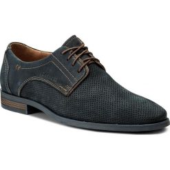 Półbuty LASOCKI FOR MEN 9093. Niebieskie eleganckie półbuty męskie Lasocki For Men, z nubiku, bez obcasa, bez zapięcia. W wyprzedaży za 129.99 zł.