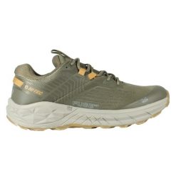 Hi-Tec Fuse Trail buty trailowe. Zielone buty zimowe męskie Hi-tec, bez wzorów, sportowe, bez obcasa, bez zapięcia. Za 562.99 zł.