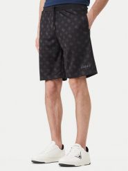 Guess Szorty sportowe Z6GD03 K2851 Czarny Regular Fit. Czarne szorty sportowe męskie Guess, z aplikacjami, z syntetyku, sportowe. Za 379.99 zł.