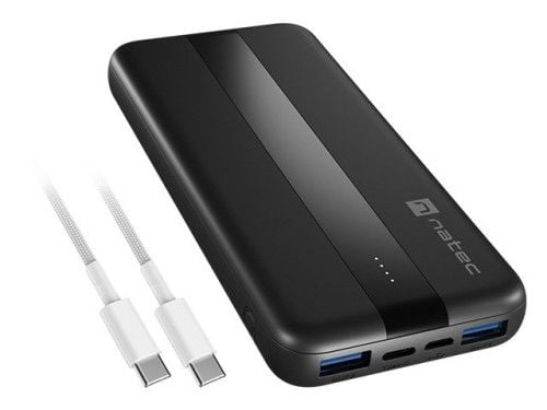 NATEC POWERBANK TREVI SLIM Q V2 10000MAH PD USB-C 20W + USB-A 18W + KABEL USB-C. Powerbanki NATEC. Za 47.99 zł.