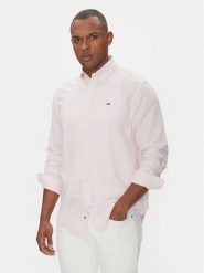 Tommy Jeans Koszula DM0DM20875 Różowy Regular Fit. Czerwone koszule męskie Tommy Jeans, l, bez wzorów, z bawełny, bez kołnierzyka, bez ramiączek. Za 199.99 zł.