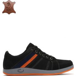 Czarne Skórzane Półbuty Ergo. Buty sportowe na co dzień męskie Born2be. Za 119.99 zł.