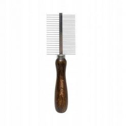 Ekskluzywny grzebie� dwustronny,dla zwierz�t, z metalow� nasad�, drewno bukowe, 19/30 pin�w, wym.5,2x17,9cm. Golarki męskie Trixie. Za 33.07 zł.