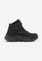 Czarne Buty Trekkingowe Trapery z Technologią Soft Shell Atike. Czarne buty zimowe męskie Born2be, bez wzorów, eleganckie, bez obcasa, bez zapięcia. Za 159.99 zł.