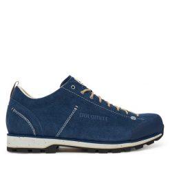 Trekkingi Dolomite. Niebieskie buty trekkingowe męskie Dolomite, bez wzorów, sportowe, bez obcasa, bez zapięcia. Za 659.99 zł.