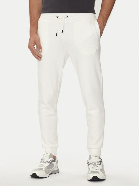 Guess Spodnie dresowe Aldwin Z2YB22 K9V31 Écru Regular Fit. Spodnie dresowe męskie Guess, z aplikacjami, z bawełny. Za 169.99 zł.