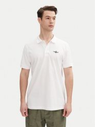 Aeronautica Militare Polo 251PO1843P191 Biały Regular Fit. Białe koszulki polo męskie Aeronautica Militare, m, bez wzorów, z bawełny, bez kołnierzyka, bez ramiączek. Za 179.99 zł.