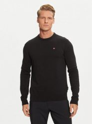 Napapijri Sweter Droz NP0A4I2G Czarny Regular Fit. Czarne swetry męskie Napapijri, bez wzorów, z bawełny, bez kołnierzyka, bez ramiączek. Za 339.99 zł.