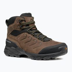 Buty trekkingowe męskie SCARPA Moraine Polar Gtx. Brązowe buty trekkingowe męskie Scarpa, bez wzorów, z polaru, sportowe, bez obcasa, bez zapięcia. Za 699.99 zł.