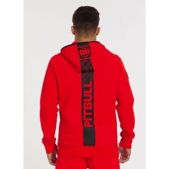 Bluza męska Pitbull rozpinana z kapturem Hermes. Czerwone bluzy z kapturem męskie PITBULL, m, bez wzorów, z kapturem. Za 299.00 zł.