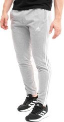 Adidas Spodnie męskie adidas Essentials Single Jersey Tapered Open Hem 3-Stripes szare IC0046 XL. Szare długie spodnie sportowe męskie ADIDAS, bez wzorów, z jersey. Za 158.72 zł.