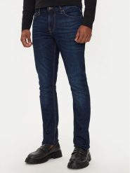 Guess Jeansy FINNLEY M4BAS2 D5GN2 Granatowy Slim Fit. Niebieskie jeansy męskie Guess, z aplikacjami, z bawełny. Za 459.99 zł.