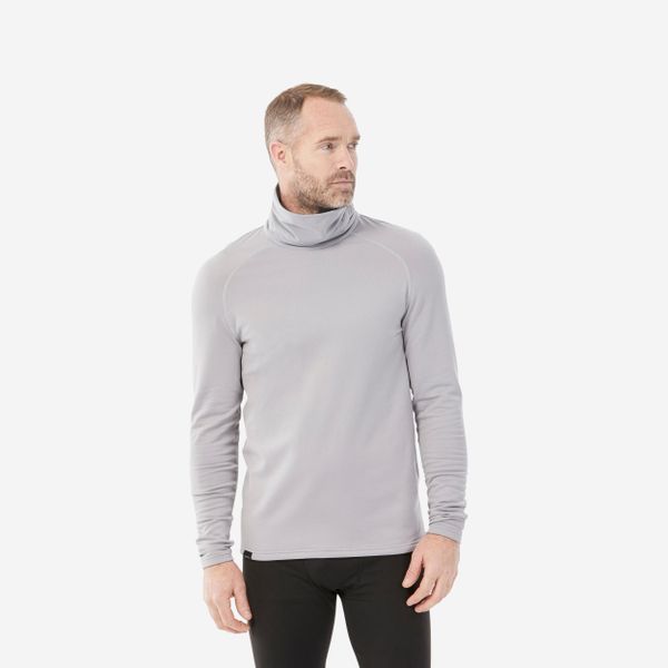 Koszulka termoaktywna narciarska męska Wedze 500 rollneck. Szare bielizna termoaktywna męska WED'ZE, m, bez wzorów, z elastanu, bez ramiączek, na golfa. W wyprzedaży za 39.99 zł.