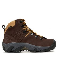 Trekkingi Keen. Brązowe buty trekkingowe męskie Keen, bez wzorów, sportowe, bez obcasa, bez zapięcia. Za 489.99 zł.