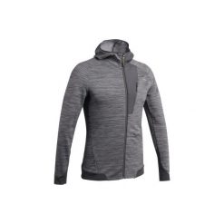 Polar turystyczny MH900 męski. Szare bluzy z polaru męskie QUECHUA, m, bez wzorów, z elastanu, bez ramiączek, bez kaptura. Za 99.99 zł.